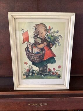M.I. Hummel Vintage print in original frame.